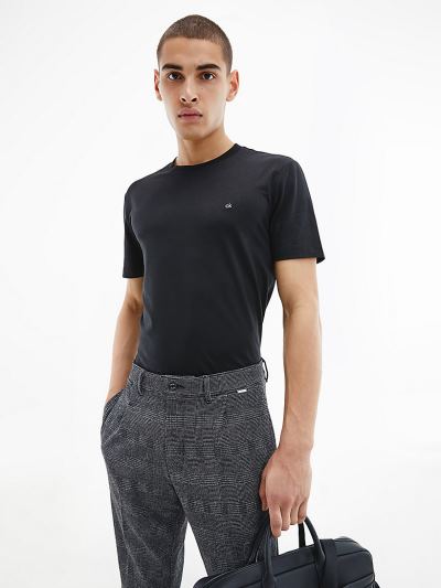 Calvin Klein Ruhák HU386614 | Calvin Klein Organic Cotton Férfi Póló Fekete